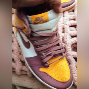 Nike Women's Purple and Yellow Sneakers